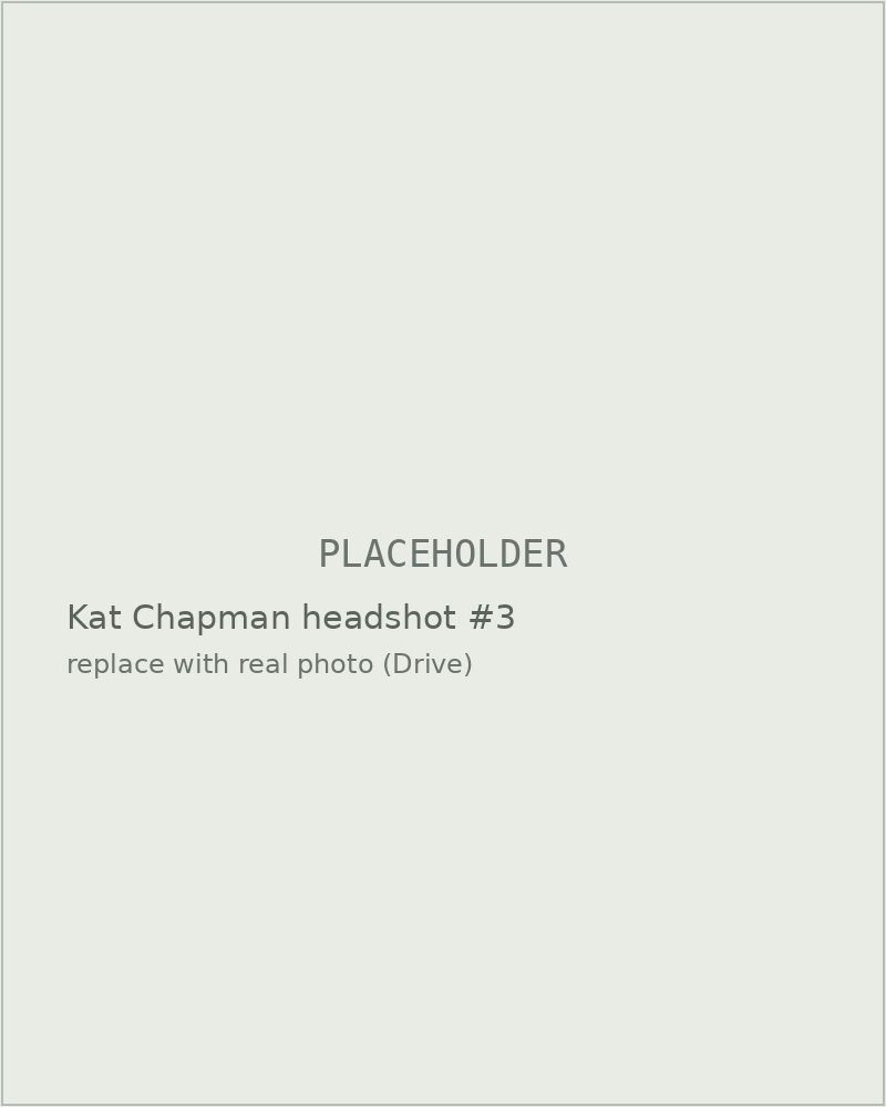 Kat Chapman, BSN, RN — working / environmental portrait [PLACEHOLDER]